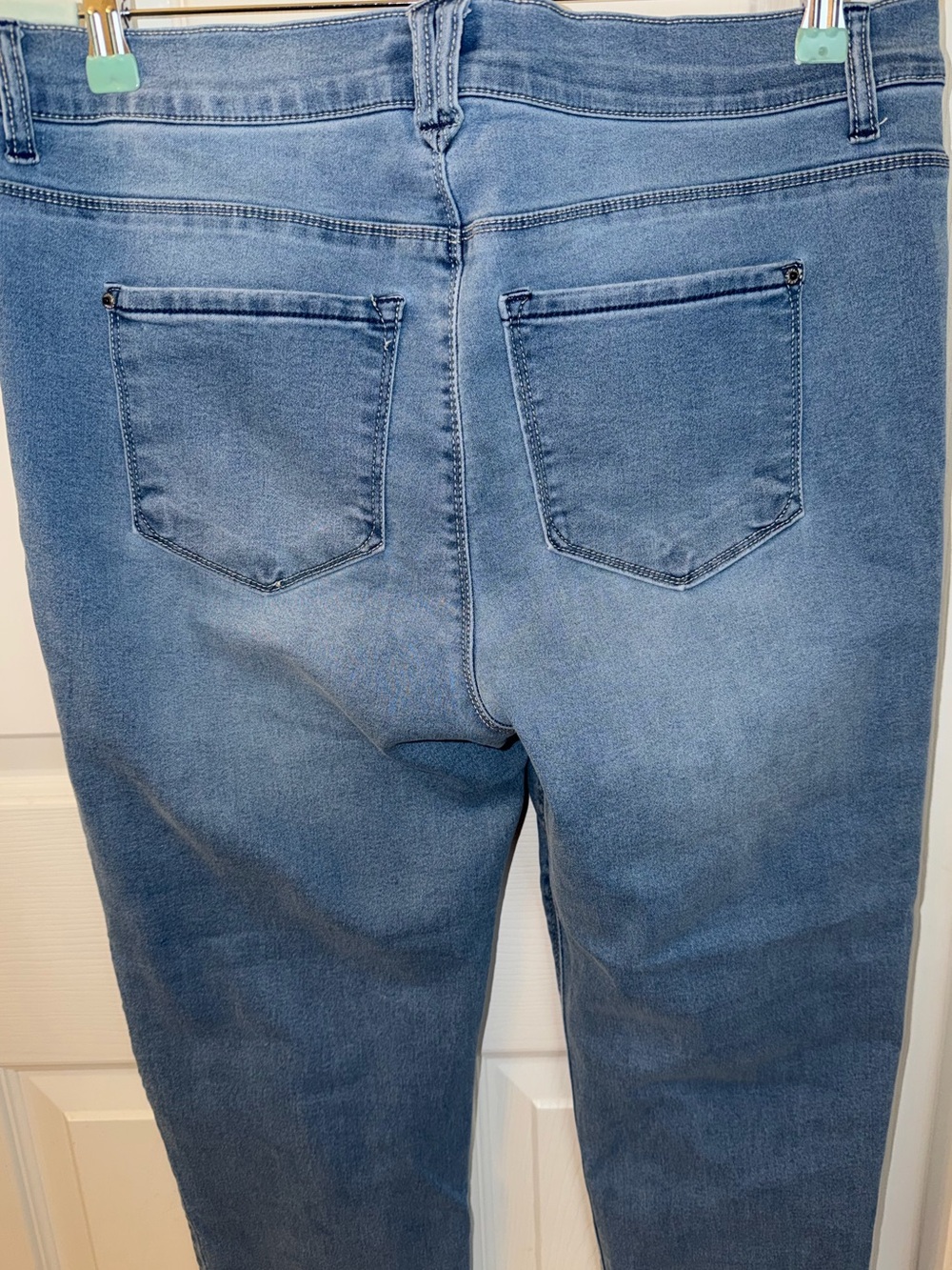 Curve Appeal Figure Flattering Light Wash Skinny Jeans Sz 14 - Picture 5 of 9